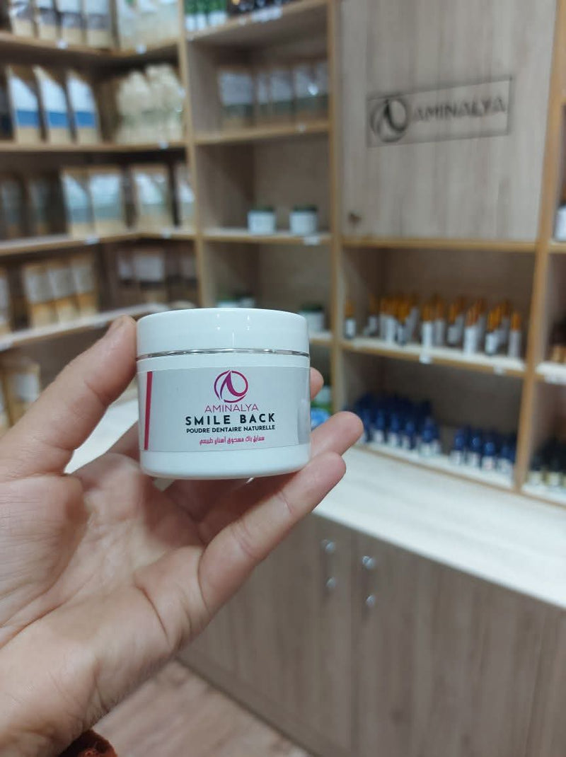 Smile Back Poudre dentaire naturelle 50g | سمايل باك مسحوق أسنان طبيعي