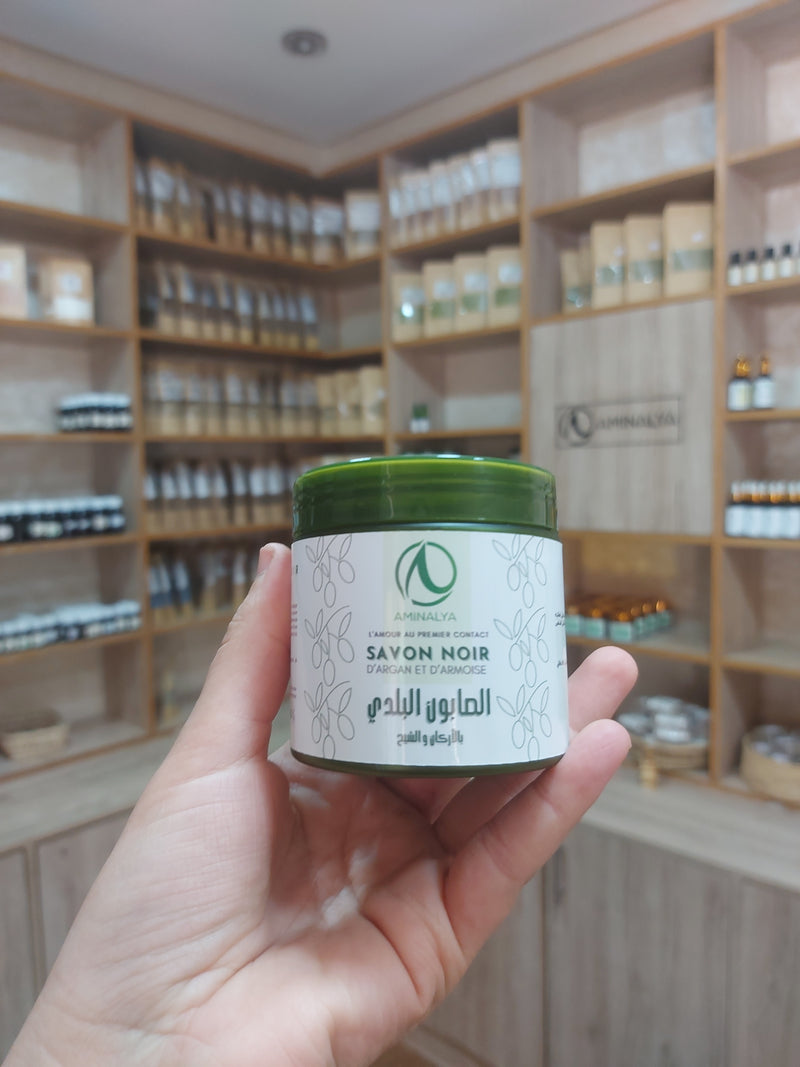 Savon noir d’Argan et huile d'olive et d’Eucalyptus | الصابون البلدي  بالأركان وزيت الزيتون والأوكالبتوس